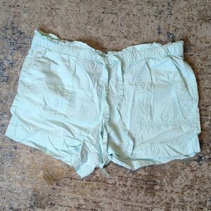 Loft light blue tie waist shorts